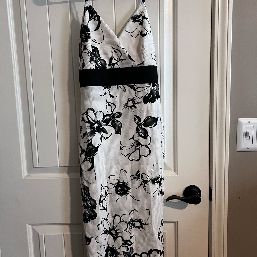 Olive Tree Black and White Maxi Sundress
